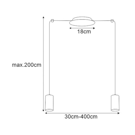 Lampa wisząca PUERTO Kaja K-4896 czarny