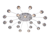 Lampa sufitowa Trio 641412106 srebrny