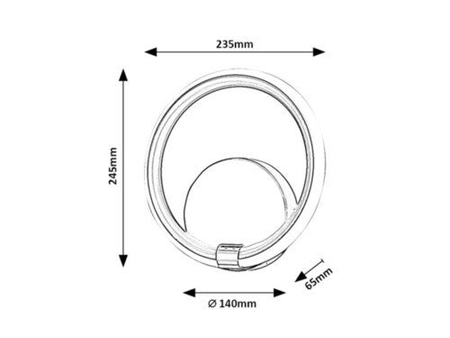 Kinkiet Rabalux Willow 6969 czarny matowy