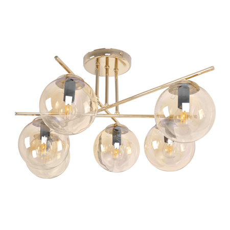 Lampa sufitowa Kaja GRAND K-5414 złoty, bursztynowy