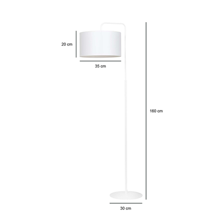 Lampa podłogowa TRAPO LP1 WH WHITE Emibig 575/1 biały