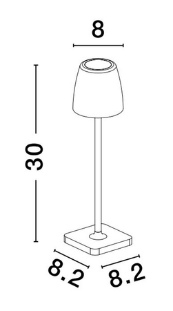 Lampa zewnętrzna Luces Exclusivas AGUITA - czarny mat, przenośna LE73548