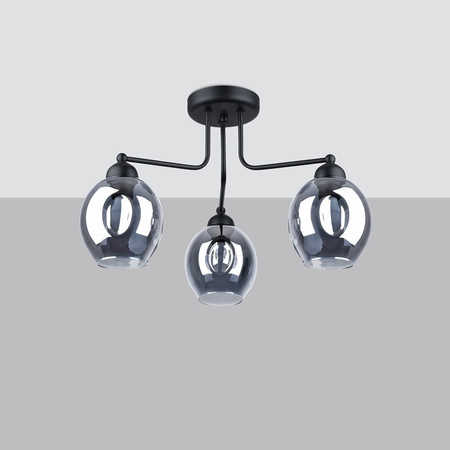 Sollux Lighting Żyrandol FILLAN 3 czarny SL.1144