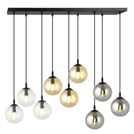 Lampa wisząca COSMO 9 BL MIX1 Emibig 714/9M1 czarny/złoty