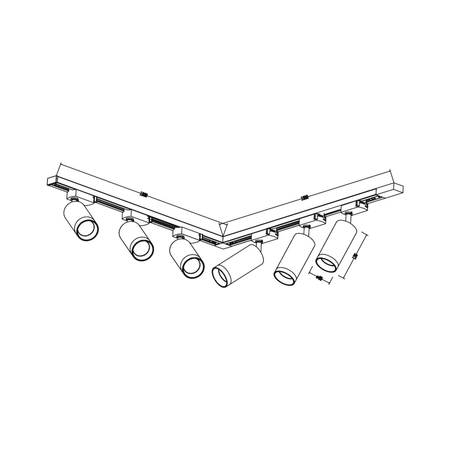Milagro Zestaw Oprawa Mica Track Czarny + Złoty 6xGU10 2m ML2106 CZARNY