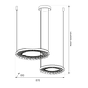 Milagro Lampa wisząca NEST 77W LED 61+41cm ML0525 CZARNY