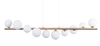 Lampa wisząca SYBILLA 10 PENDANT GO Azzardo AZ4407 white / satin brass