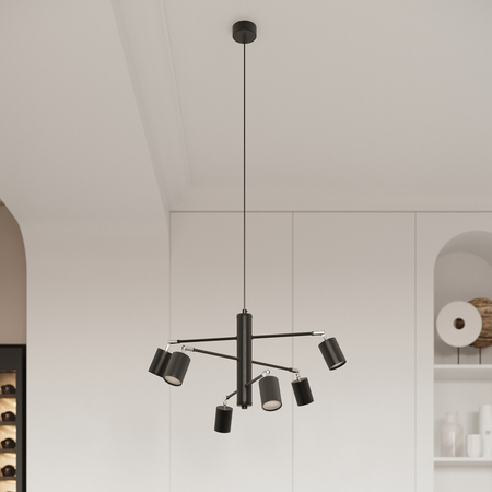 Sollux Lighting Żyrandol LEMMI 6 czarny SL.1207