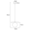 Lampa wisząca Kaja ROBIN K-5435 czarny, biały
