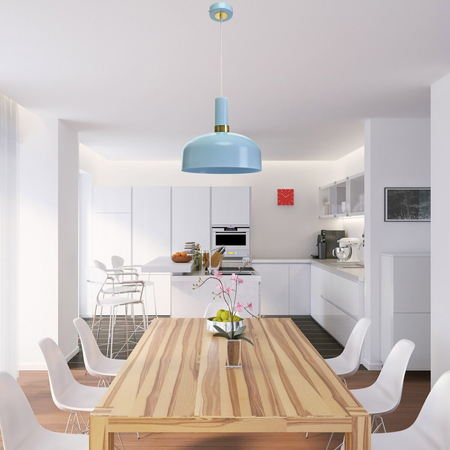 Milagro Lampa wisząca MALMO BLUE 1xE27 MLP6201 Niebieski