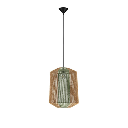 Lampa wisząca Luces Exclusivas SONVERA LE45347 drewno jasne i ciemne, zielony