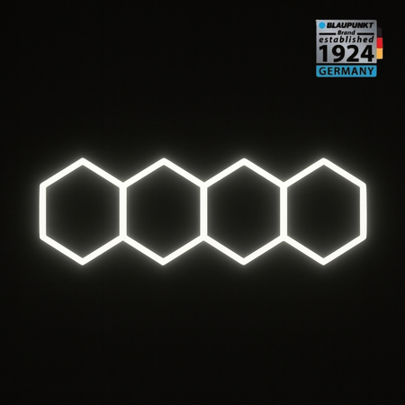 Lampa LED Hexagon Blaupunkt 151W geometryczny panel sufitowy led 4000K CRI90 w kształcie plasta miodu