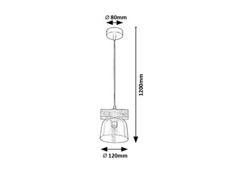 Lampa wisząca Rabalux Cardamom 3118 szary dąb
