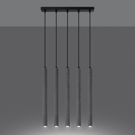Sollux Lighting Lampa wisząca PASTELO 5L beton SL.1274