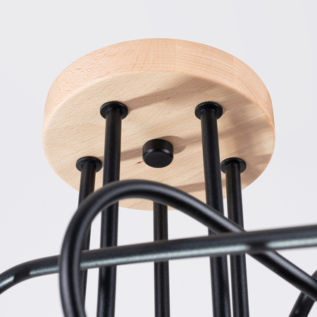 Sollux Lighting Żyrandol EMBER 5 czarny SL.1478