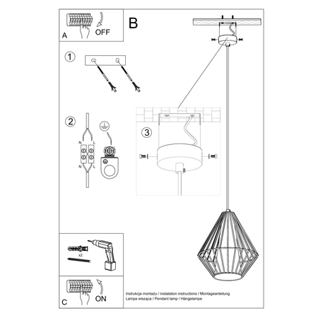 Sollux Lighting Lampa wisząca DEMI biała SL.0297