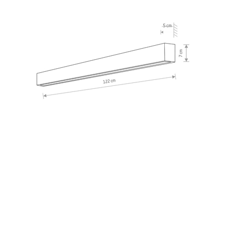 Kinkiet STRAIGHT WALL LED L Nowodvorski 7566 biały