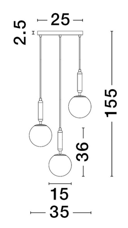 Lampa wisząca Luces Exclusivas AGRO - złoty LE43223
