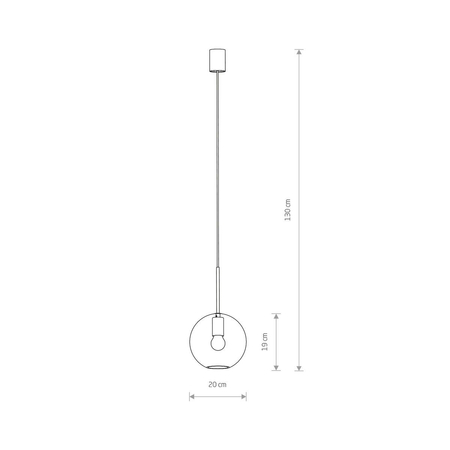 Lampa wisząca SPHERE M Nowodvorski 7848 transparentny/czarny