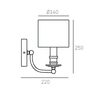 Cosmo Light Kinkiet ABU DHABI W01888CH-WH
