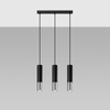 Sollux Lighting Lampa wisząca LOOPEZ 3L czarny/chrom SL.0942