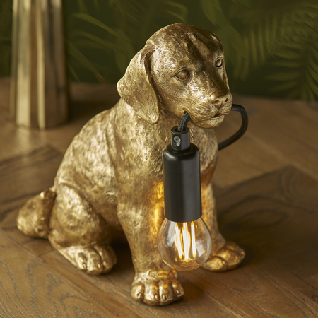 Lampa stołowa Endon Lighting Labrador Puppy 107364 złoty