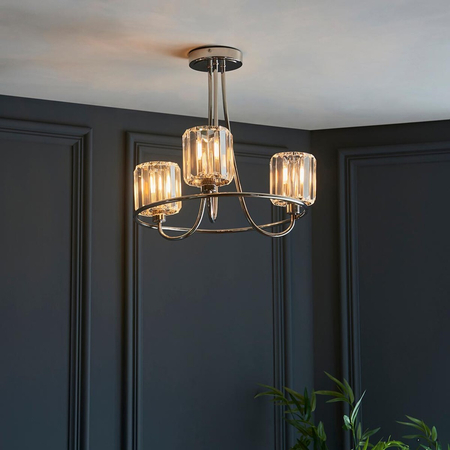 Lampa sufitowa Endon Lighting Berenice 104107 nikiel