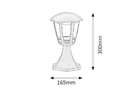Lampa zewnętrzna Rabalux Sorrento 8127 czarny matowy