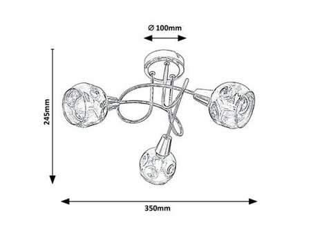Lampa sufitowa Rabalux Tamara 5348 chrom