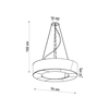 Sollux Lighting Żyrandol SATURNO SLIM 70 biały SL.0753