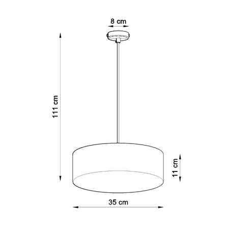 Sollux Lighting Lampa wisząca ARENA 35 szara SL.0116