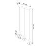 Sollux Lighting Lampa wisząca TAZILA 3 czarna [ES111] SL.0990