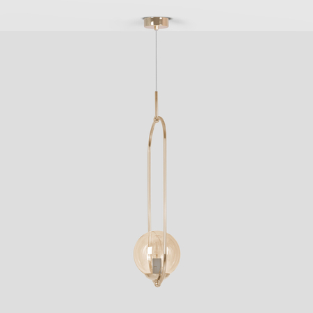 Lampa wisząca Kaja SVEN K-5396 złoty, bursztynowy