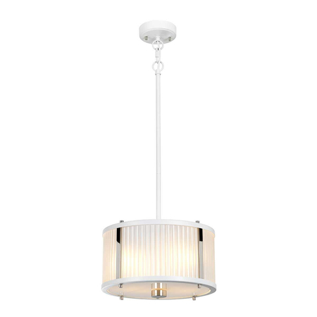 Lampa wisząca Elstead Lighting Corona biały/szary DL-CORONA-2P-WPN