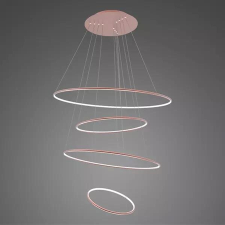 Lampa wisząca Ledowe Okręgi No.4 100cm 3k Różowe Złoto Dali