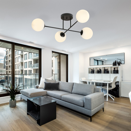 Lampa sufitowa ROMA 4 Emibig 1232/4 biały/czarny