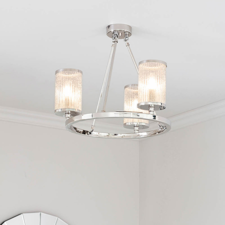 Lampa sufitowa Endon Lighting Easton 76261 nikiel