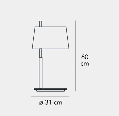 Lampa stołowa Fontana Arte F361005150CRNE Pasion