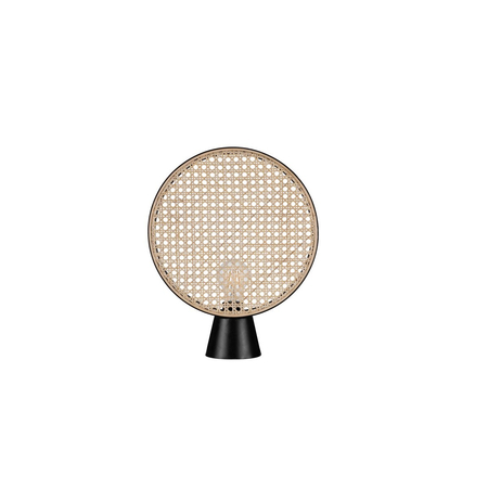 Lampa stołowa Luces Exclusivas COLVERZO LE45385 drewno jasne i ciemne, czarny