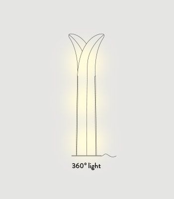 Lampa podłogowa Slamp PALFXL0WHT00000000EUPAL13PFO0004_PAL Las Palmas