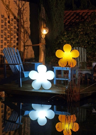 Kwiat LED Lampa solarna zewnętrzna ogrodowa przenośna 2900K Biała ciepła Ø40cm 32410S niebieski