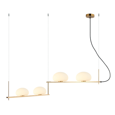 Lampa wisząca Italux Kernio PND-357784-BRO+W Mosiężny