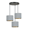 Lampa wisząca HILDE 3 BL PREMIUM GRAY Emibig 1050/3PREM czarny/chrom