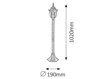 Lampa zewnętrzna Rabalux Milano 8375 złoto antyczne