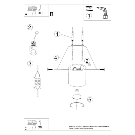 Sollux Lighting Plafon ORBIS naturalne drewno SL.0492