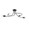 Sollux Lighting Żyrandol LEVAR 4 czarny SL.1455