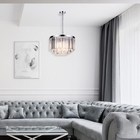 Lampa wisząca Vetro 5xE14 transparentna/srebrna LP-2910/5P