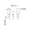 Kinkiet Zuma Line MB1921-1-CLEAR Bastoni