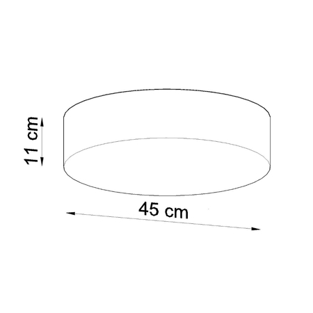 Sollux Lighting Plafon ARENA 45 szara SL.0125