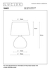 Lampa stołowa Lucide RAMZI beżowy 47506/81/38